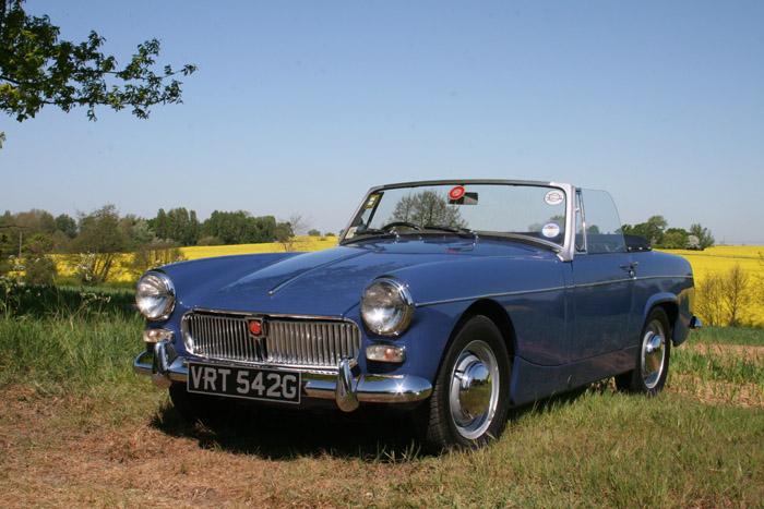 Here is my 1968 1275cc mineral blue Midget after a 3 year home restoration