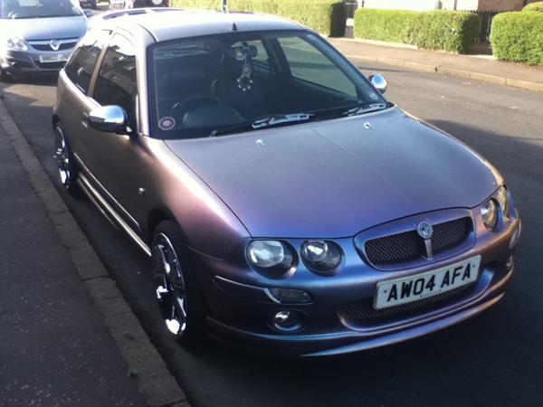 My mg zr 245bhp 18inch crome rail rims hand made stanless exhust full leather interior