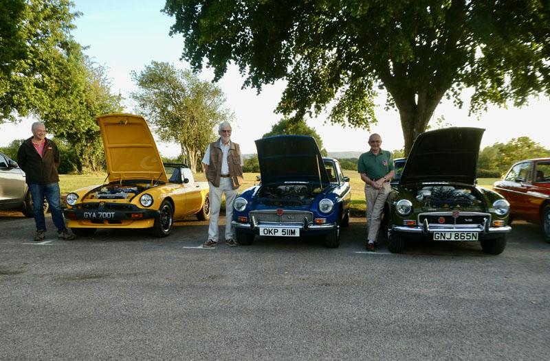 Our cars and some members at various locations