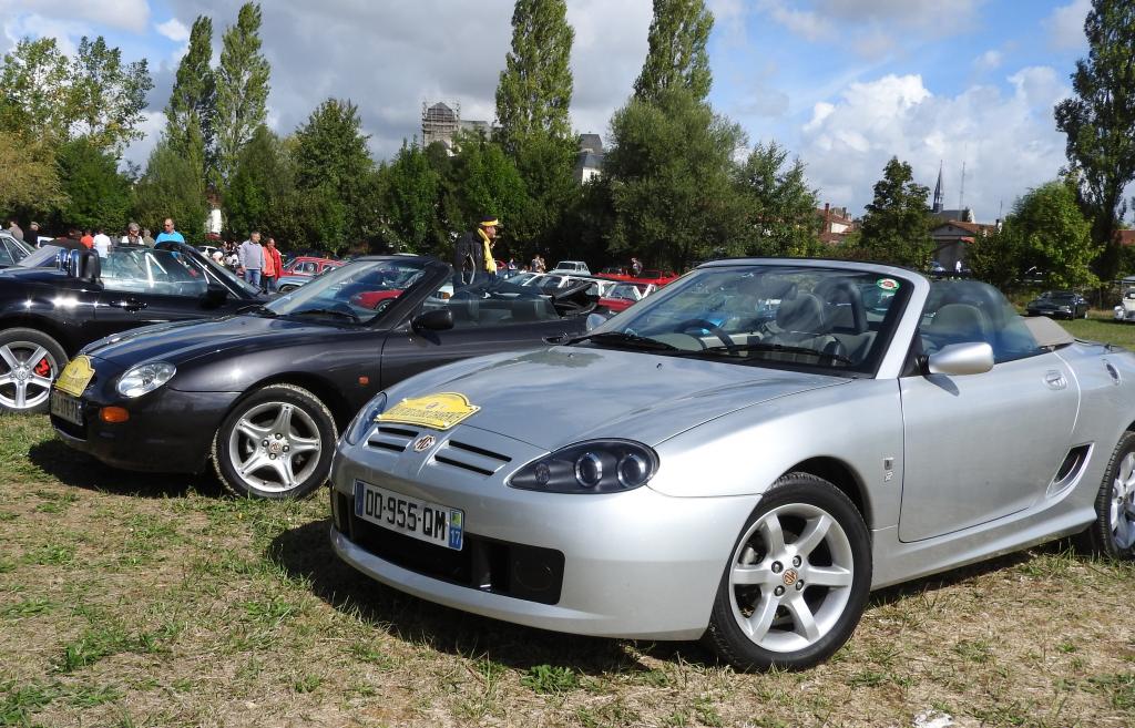My TF and a friend&#039;s F during the Circuits des Remparts rallye at Angouleme (SW France) as part of the Charente MG Owners entry